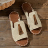 Naomi Kirkland | Woven Boho Sandals With Tassel Detail For Women
