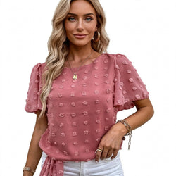 Elise Osmond | Chiffon Blouse With 3D Floral Detail For Women