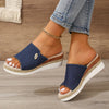 Marina Beckett | Woven Espadrille Wedge Sandals For Women