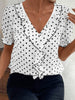 Bridget Fenwick | Color Block Blouse With Bubble Sleeves