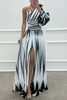 Phoebe Larkin | Striped One-Shoulder Maxi Dress For Women
