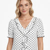 Bridget Fenwick | Color Block Blouse With Bubble Sleeves