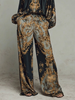 Margot Ashwood | Retro Baroque Print Wide-Leg Set For Women