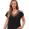 Freya Callahan | Polka Dot Mesh Blouse For Women
