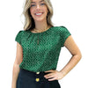 Ophelia Lockhart | Polka Dot Blouse With Keyhole Detail For Women