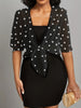 Beatrice Langley | Polka Dot Tie-Front Blouse For Women