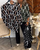 Genevieve Ashworth | Geometric Print V-Neck Blouse For Women