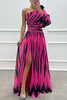 Phoebe Larkin | Striped One-Shoulder Maxi Dress For Women
