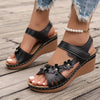 Elise Sheridan | Wedge Sandals With Floral Detail For Women