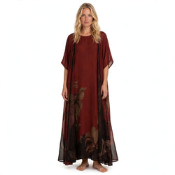 Charlotte Ashby | Floral Maxi Dress With Sheer Voile Coat For Women