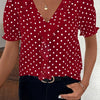 Bridget Fenwick | Color Block Blouse With Bubble Sleeves