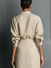 Iris Kingswood | Draped Cotton Blend Shirt And Skirt Set For Women
