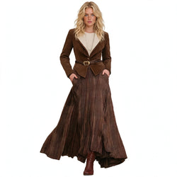 Rosalind Fairweather | Plaid Maxi Skirt With Pockets For Women