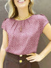 Ophelia Lockhart | Polka Dot Blouse With Keyhole Detail For Women
