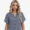 Grace Delaney | Floral Print Blouse With Button Detail