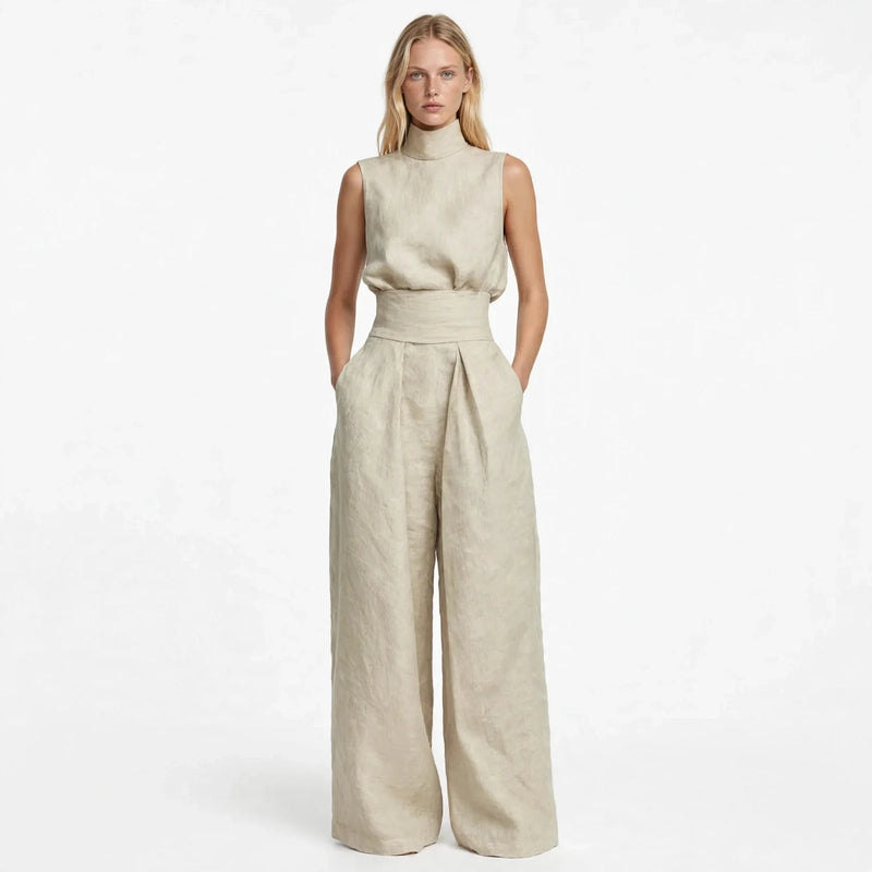 Harper Ainslie | Relaxed Linen Wide-Leg Co-Ord Set For Women