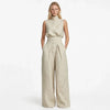 Harper Ainslie | Relaxed Linen Wide-Leg Co-Ord Set For Women
