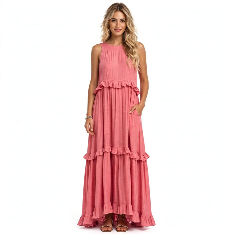 Harper Fletcher | Tiered Maxi Dress With Ruffle Detail