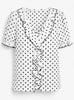 Bridget Fenwick | Color Block Blouse With Bubble Sleeves