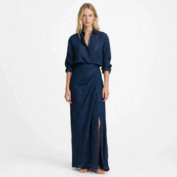 Rhiannon Sutcliffe | Linen Blend Shirt & Skirt Set For Women
