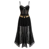 Aurora Kensington | Sheer Maxi Dress With Front Slit For Women