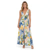 Rosalind Thackeray | Patchwork Print Maxi Dress With V-Neck For Women