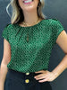 Ophelia Lockhart | Polka Dot Blouse With Keyhole Detail For Women
