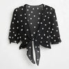 Beatrice Langley | Polka Dot Tie-Front Blouse For Women