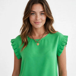 Piper Loxley | Airy Top With Pleated Sleeve Detail For Women