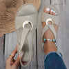 Amelia Cross | Crossover Strap Sandals With Gold Buckle For Women