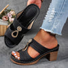 Eliza Winters | Rhinestone Wedge Sandals For Women
