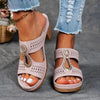 Eliza Winters | Rhinestone Wedge Sandals For Women