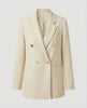 Women's Double-Breasted Blazer with Notch Lapel