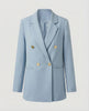 Women's Double-Breasted Blazer with Notch Lapel