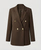 Women's Double-Breasted Blazer with Notch Lapel
