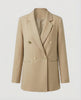 Women's Double-Breasted Blazer with Notch Lapel