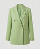Women's Double-Breasted Blazer with Notch Lapel