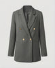 Women's Double-Breasted Blazer with Notch Lapel
