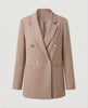 Women's Double-Breasted Blazer with Notch Lapel