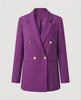 Women's Double-Breasted Blazer with Notch Lapel