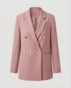 Women's Double-Breasted Blazer with Notch Lapel