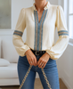 Imogen Sutherland | V-Neck Blouse With Embroidered Trim For Women
