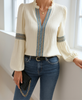 Imogen Sutherland | V-Neck Blouse With Embroidered Trim For Women