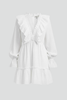 Women’s Mini Dress with V-Neck and Ruffle Trim