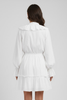 Women’s Mini Dress with V-Neck and Ruffle Trim