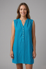 Women’s Beach Dress with V-Neck and Button Placket