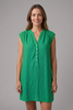 Women’s Beach Dress with V-Neck and Button Placket
