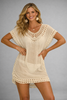 Women’s Beach Dress with V-Neck and Short Sleeves