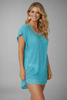 Women’s Beach Dress with V-Neck and Short Sleeves