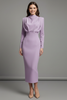 Women’s Dress with High Neckline and Long Sleeves